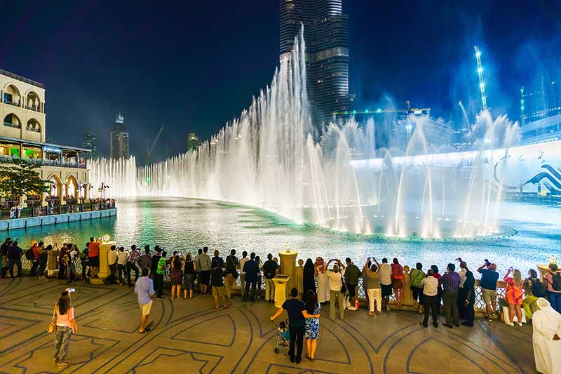 Dubai Fountain in Dubai Mall